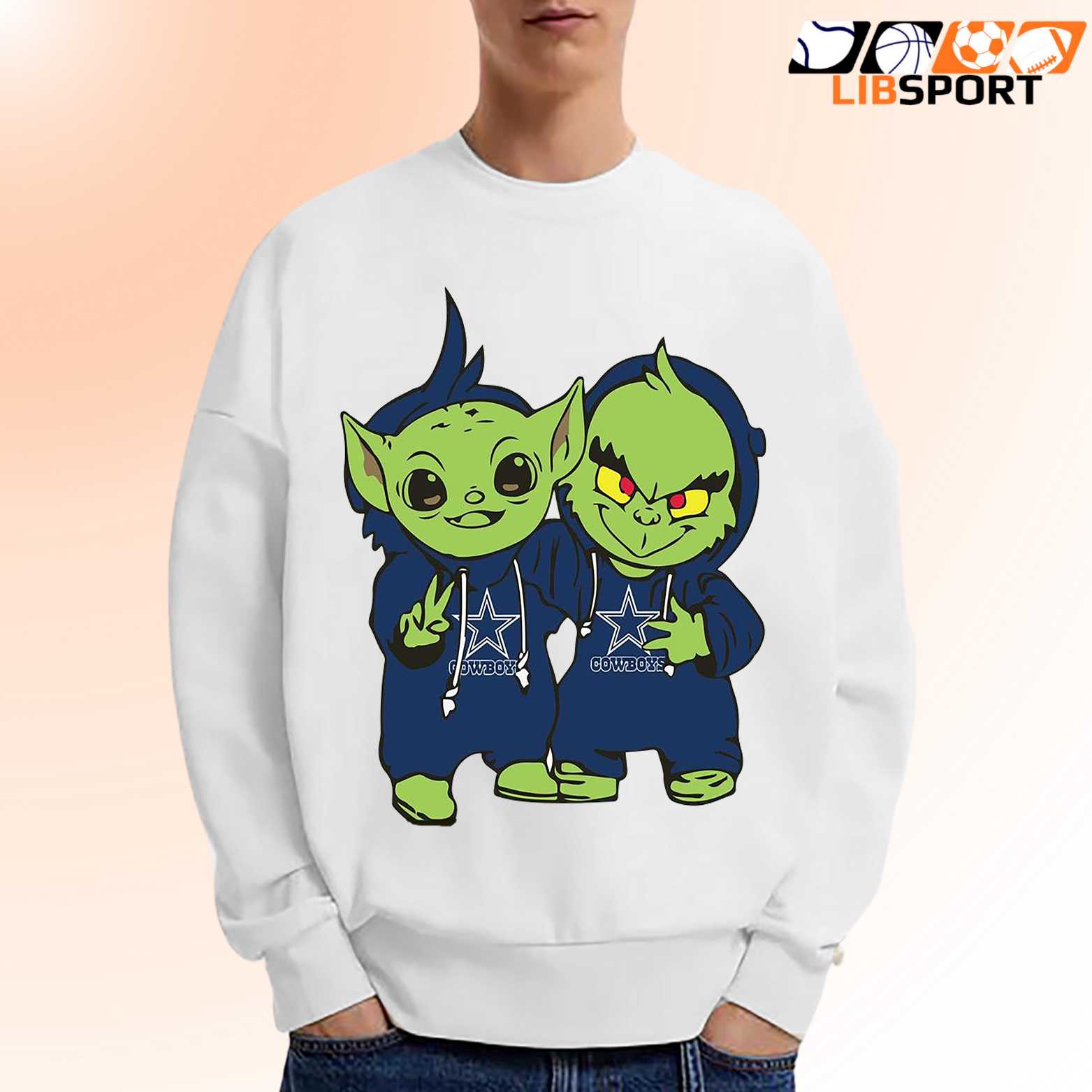 Yoda And Grinch Dallas Cowboys T Shirt, Holiday Game Day Shirt